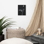 At least I tried canvas print by Artis Berkmanis on a bedroom wall above a basket and cushions