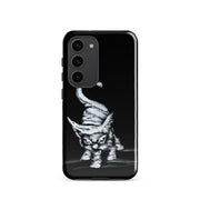 I am not as small as I look Samsung case by Art-is-Artis – white kitten on black, Samsung Galaxy S23, glossy