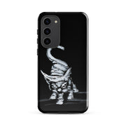 I am not as small as I look Samsung case by Art-is-Artis – white kitten on black, Samsung Galaxy S23 Plus, glossy