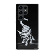 I am not as small as I look Samsung case by Art-is-Artis – white kitten on black, Samsung Galaxy S23 Ultra, glossy
