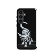 I am not as small as I look Samsung case by Art-is-Artis – white kitten on black, Samsung Galaxy S24, glossy