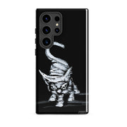 I am not as small as I look Samsung case by Art-is-Artis – white kitten on black, Samsung Galaxy S24 Ultra, glossy