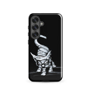 I am not as small as I look Samsung case by Art-is-Artis – white kitten on black, Samsung Galaxy S25, glossy