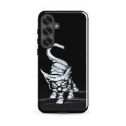 I am not as small as I look Samsung case by Art-is-Artis – white kitten on black, Samsung Galaxy S25 Plus, glossy