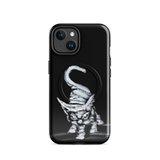 I am not as small as I look MagSafe iPhone case by Art-is-Artis – white kitten on black, iPhone 14, glossy