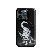 I am not as small as I look MagSafe iPhone case by Art-is-Artis – white kitten on black, iPhone 15 Pro, glossy