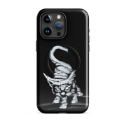 I am not as small as I look MagSafe iPhone case by Art-is-Artis – white kitten on black, iPhone 15 Pro Max, glossy