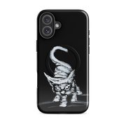 I am not as small as I look MagSafe iPhone case by Art-is-Artis – white kitten on black, iPhone 16 Plus, glossy