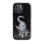 I am not as small as I look MagSafe iPhone case by Art-is-Artis – white kitten on black, iPhone 16 Pro Max, glossy