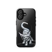 I am not as small as I look MagSafe iPhone case by Art-is-Artis – white kitten on black, iPhone 17, glossy